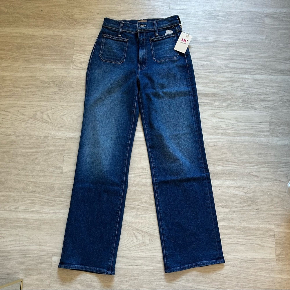 MOTHER THE PATCH POCKET RAMBLER ZIP SNEAK JEANS